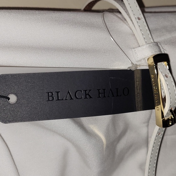 BLACK HALO☆ Cap- Sleeve Belted wide-leg Jumpsuit - Picture 7 of 14